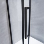 Shower enclosure Linear 140x195 6mm opening surface: Matt, color: Black Linear