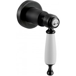 Diverter for concealed shower tap Wall-mounted complete 3 way material: Brass, color: Black surface: Matt Diverters - external part