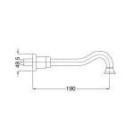 Spout (Nozzle) 19cm Wall-mounted material: Brass, color: Black surface: Matt Bath spouts Spout (Nozzle) 19cm Wall-mounted material: Brass, color: Black surface: Matt Bath spouts