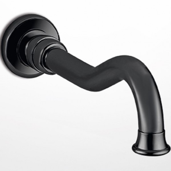 Spout (Nozzle) 19cm Wall-mounted material: Brass, color: Black surface: Matt Bath spouts Spout (Nozzle) 19cm Wall-mounted material: Brass, color: Black surface: Matt Bath spouts