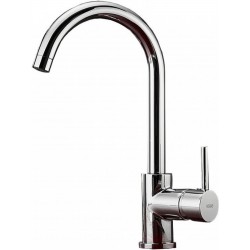 Kitchen tap Deck-mounted material: Brass C-Spout, color: Chrome surface: Glossy Deck-mounted