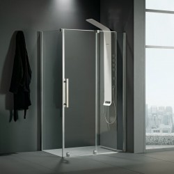 Καμπίνα ντουζιέρας ευθύγραμμη 147x200 8mm ανοιγόμενη επιφάνεια: Γυαλιστερή, χρώμα: Χρωμέ Ευθύγραμμες