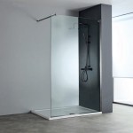 Shower enclosure Linear 70x200 8mm fixed surface: Brushed, color: Black Linear Shower enclosure Linear 70x200 8mm fixed surface: Brushed, color: Black Linear