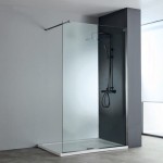 Καμπίνα ντουζιέρας ευθύγραμμη 80x200 8mm σταθερή 77-79, brushed black επιφάνεια: Βουρτσισμένη, χρώμα: Μαύρο Ευθύγραμμες