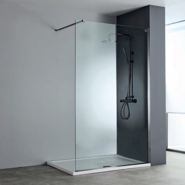 Shower enclosure Linear 90x200 8mm fixed Clean-Glass PVD INOX Black Brushed surface: Brushed, color: Black Linear Shower enclosure Linear 90x200 8mm fixed Clean-Glass PVD INOX Black Brushed surface: Brushed, color: Black Linear