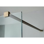 Shower enclosure Linear 140x200 8mm fixed surface: Brushed, color: Bronze Linear Shower enclosure Linear 140x200 8mm fixed surface: Brushed, color: Bronze Linear