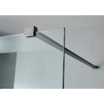 Shower enclosure Linear 140x200 8mm fixed surface: Matt, color: Black Linear Shower enclosure Linear 140x200 8mm fixed surface: Matt, color: Black Linear