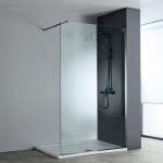 Shower enclosure Linear 140x200 8mm fixed surface: Matt, color: Black Linear