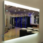 Bathroom mirror, shape: Rectangle 102x70 material: Crystal, color: Grey Mirrors