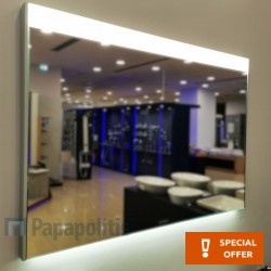 Bathroom mirror, shape: Rectangle 102x70 material: Crystal, color: Grey Mirrors