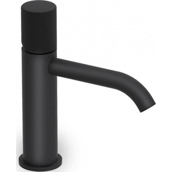 Wash basin tap Deck-mounted material: Brass mixer With push-open waste set Μ size, color: Black surface: Matt Deck-mounted Wash basin tap Deck-mounted material: Brass mixer With push-open waste set Μ size, color: Black surface: Matt Deck-mounted