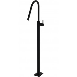 Wash basin tap Floor-standing - complete set 124,5cm material: Brass, color: Black surface: Matt Floor standing