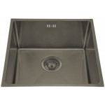 Sink Stainless (Steel) 50x40 material: Inox surface: Brushed free Undermount 1 bowl brushed black PVD, color: Black Stainless steel