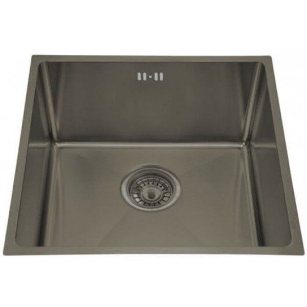 Sink Stainless (Steel) 50x40 material: Inox surface: Brushed free Undermount 1 bowl brushed black PVD, color: Black Stainless steel