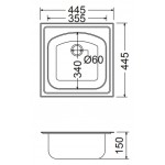 Νεροχύτης ανοξείδωτος 44,5x44,5 από inox επιφάνεια: Λεία ματ χωρίς πάγκο ένθετος 1 γούρνα, χρώμα: Χρωμέ Ανοξείδωτοι Νεροχύτης ανοξείδωτος 44,5x44,5 από inox επιφάνεια: Λεία ματ χωρίς πάγκο ένθετος 1 γούρνα, χρώμα: Χρωμέ Ανοξείδωτοι