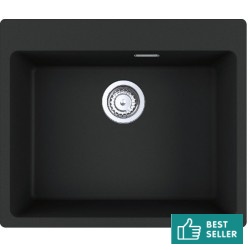 Sink Granite 59x50 free nested 1 bowl, color: Black Granite