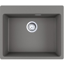 Νεροχύτης γρανιτένιος 59x50 χωρίς πάγκο ένθετος 1 γούρνα stone grey, χρώμα: Γκρι Γρανιτένιοι