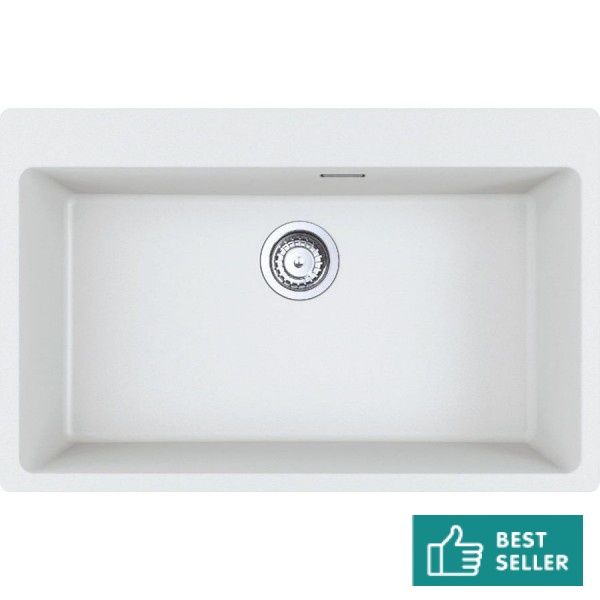 Sink Granite 78x50 free nested 1 bowl polar white, color: White Granite