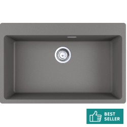 Νεροχύτης γρανιτένιος 78x50 χωρίς πάγκο ένθετος 1 γούρνα stone grey, χρώμα: Γκρι Γρανιτένιοι