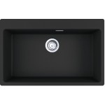 Sink Granite 78x50 free nested 1 bowl Matte Black, color: Black Granite