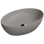 Washbasin Free standing 60x42x16 material: Porcelain Without hole Without overflow tortora, color: Brown surface: Matt Free standing Washbasin Free standing 60x42x16 material: Porcelain Without hole Without overflow tortora, color: Brown surface: Matt Free standing