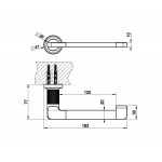Paper holder no cover material: Brass, color: Chrome surface: Brushed Toilet paper holders