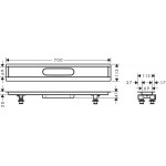 Shower channel material: Inox 70cm, color: Chrome Linear shower drains Shower channel material: Inox 70cm, color: Chrome Linear shower drains