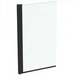 Καμπίνα μπανιέρας ευθύγραμμη 80x140 5mm σταθερή silk black επιφάνεια: Ματ, χρώμα: Μαύρο Ευθύγραμμες