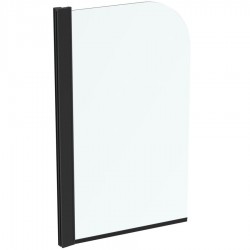 Καμπίνα μπανιέρας ευθύγραμμη 80x140 5mm σταθερή επιφάνεια: Ματ, χρώμα: Μαύρο Ευθύγραμμες