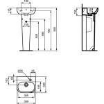 Κολώνα επιδαπέδια small, χρώμα: Λευκό Κολώνες νιπτήρων