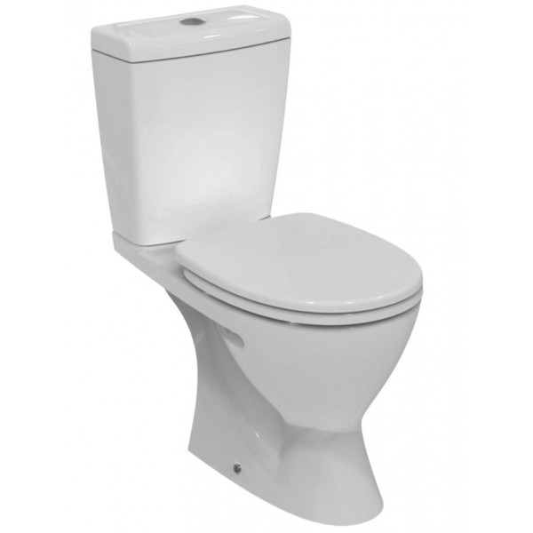 Floor standing close-coupled toilet & flushing cistern & toilet seat soft closing, style: Sandwich Simple vertical outlet with rim 6/3 lt 63x35 surface: Glossy, color: White Floor standing close-coupled Floor standing close-coupled toilet & flushing cistern & toilet seat soft closing, style: Sandwich Simple vertical outlet with rim 6/3 lt 63x35 surface: Glossy, color: White Floor standing close-coupled