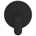 Μπαταρία ντουζιέρας εντοιχιζόμενη εξωτερικό μέρος 1 εξόδου αναμεικτική από ορείχαλκο με πλακέτα silk black, χρώμα: Μαύρο επιφάνεια: Ματ Εντοιχιζόμενες εξωτερικό μέρος