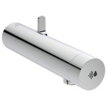 Wash basin tap Wall-mounted exposed material: Brass electronic, color: Chrome surface: Glossy Wall-mouned exposed Wash basin tap Wall-mounted exposed material: Brass electronic, color: Chrome surface: Glossy Wall-mouned exposed