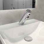 Wash basin tap Deck-mounted electronic material: Brass Without waste Μ size, color: Chrome surface: Glossy Deck-mounted