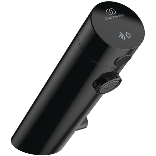 Wash basin tap Deck-mounted electronic material: Brass Without waste Μ size black onyx, color: Black surface: Matt Deck-mounted Wash basin tap Deck-mounted electronic material: Brass Without waste Μ size black onyx, color: Black surface: Matt Deck-mounted