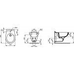 Bidet Wall-mounted, color: White surface: Glossy Wall-mounted Bidet Wall-mounted, color: White surface: Glossy Wall-mounted
