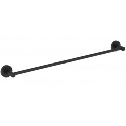 Towel 60cm silk black Fixed material: Brass single, color: Black surface: Matt Towel rails