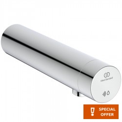 Μπαταρία νιπτήρος επίτοιχη 17cm, χωρίς μίξη νερού, με μπαταρία, για τοποθέτηση σε πάνελ από ορείχαλκο ηλεκτρονική, χρώμα: Χρωμέ επιφάνεια: Γυαλιστερή Επίτοιχες