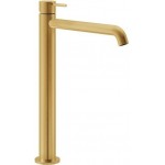 Wash basin tap Deck-mounted for free-standing washbasin material: Inox mixer With push-open waste set brushed gold PVD, color: Gold surface: Brushed Deck-mounted Wash basin tap Deck-mounted for free-standing washbasin material: Inox mixer With push-open waste set brushed gold PVD, color: Gold surface: Brushed Deck-mounted