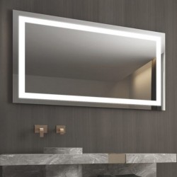 Καθρέπτης, σχήμα: Ορθογώνιο 50x70 από κρύσταλλο με φωτισμό ζεστό & ψυχρό Led