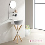 Furniture base without washbasin 52x52x76 material: Wood composite Pearl countertop, color: Beige Cabinets without wash basin