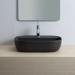 Washbasin Free standing 56x38x14 material: Porcelain With one hole Without overflow Ardesia, color: Black surface: Matt Free standing Washbasin Free standing 56x38x14 material: Porcelain With one hole Without overflow Ardesia, color: Black surface: Matt Free standing