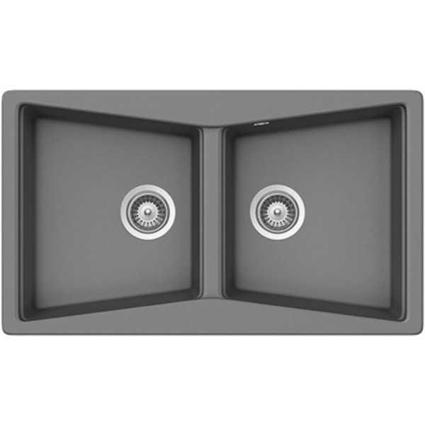Sink Granite 86x50 free nested 2 cabinet croma, color: Grey Granite
