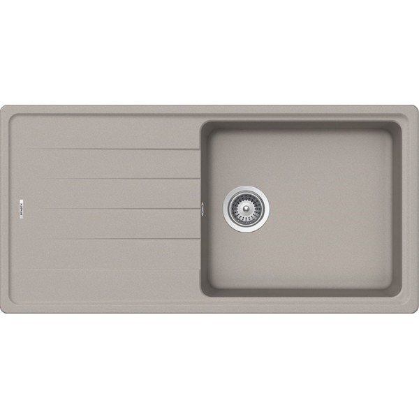 Νεροχύτης γρανιτένιος 100x50 με πάγκο αριστερά / με πάγκο δεξιά ένθετος 1 γούρνα αντιστρεφόμενος, concrete, χρώμα: Μπεζ Γρανιτένιοι