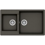 Sink Granite 86x50 free nested 1 ½ cabinet, color: Dark Grey Granite