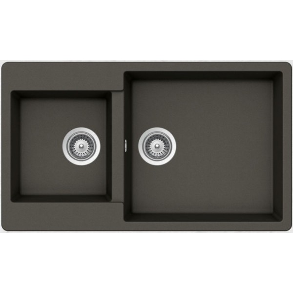 Sink Granite 86x50 free nested 1 ½ cabinet, color: Dark Grey Granite