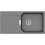 Sink Granite 100x51 left / right nested 1 bowl, color: Grey Granite