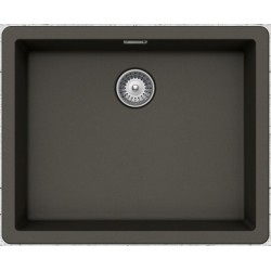 Sink Granite 50x40 free Undermount 1 bowl asphalt, color: Dark Grey Granite