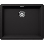 Sink Granite 50x40 free Undermount 1 bowl Nero, color: Black Granite