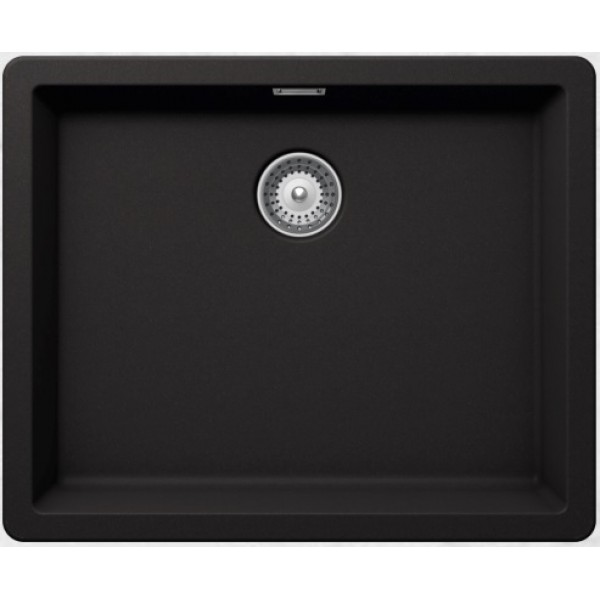 Sink Granite 50x40 free Undermount 1 bowl Nero, color: Black Granite